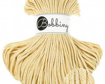 Bobbiny Banana Shake Aloe 3mm, 100m, cotton, macrame cord, cotton rope, chunky yarn