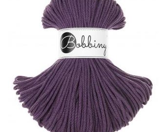 Bobbiny Violet 3mm, 100m, cotton, macrame cord, cotton rope, chunky yarn