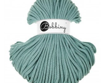 Bobbiny Duck Egg Blue 5mm, 100m, cotton, macrame cord, cotton rope, chunky yarn