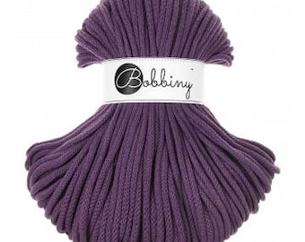 Bobbiny Premium Violet 5mm, 100m, cotton cord, chunky yarn