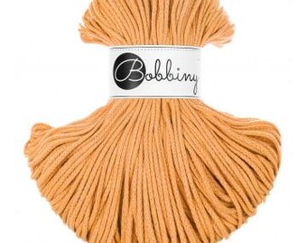 Bobbiny Orange 3mm, 100m, cotton, macrame cord, cotton rope, chunky yarn