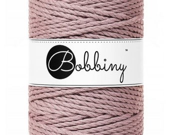 Bobbiny Mauve 5mm 100m Macrame Cord, 3 Ply Cord