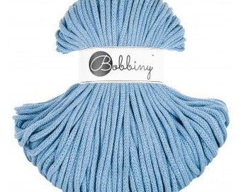 Bobbiny Perfect Blue 5mm, 100m, cotton, macrame cord, cotton rope, chunky yarn