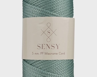 Sensy 5mm Macrame Cord, PP Macrame String, Knotting, Various Colors