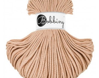 Bobbiny Biscuit 3mm, 100m, cotton, macrame cord, cotton rope, chunky yarn