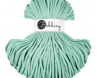 Bobbiny Jelly Mint 5mm, 100m, cotton, macrame cord, cotton rope, chunky yarn