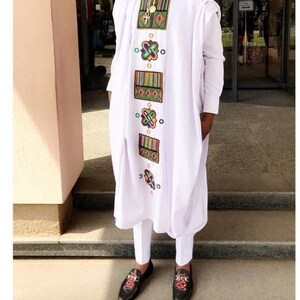 men africa agbada with embroidery/African mens clothing/Ankara mens clothing /African kaftan /African mens attire