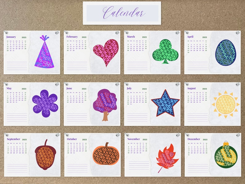 Squirrel Calendar Printable