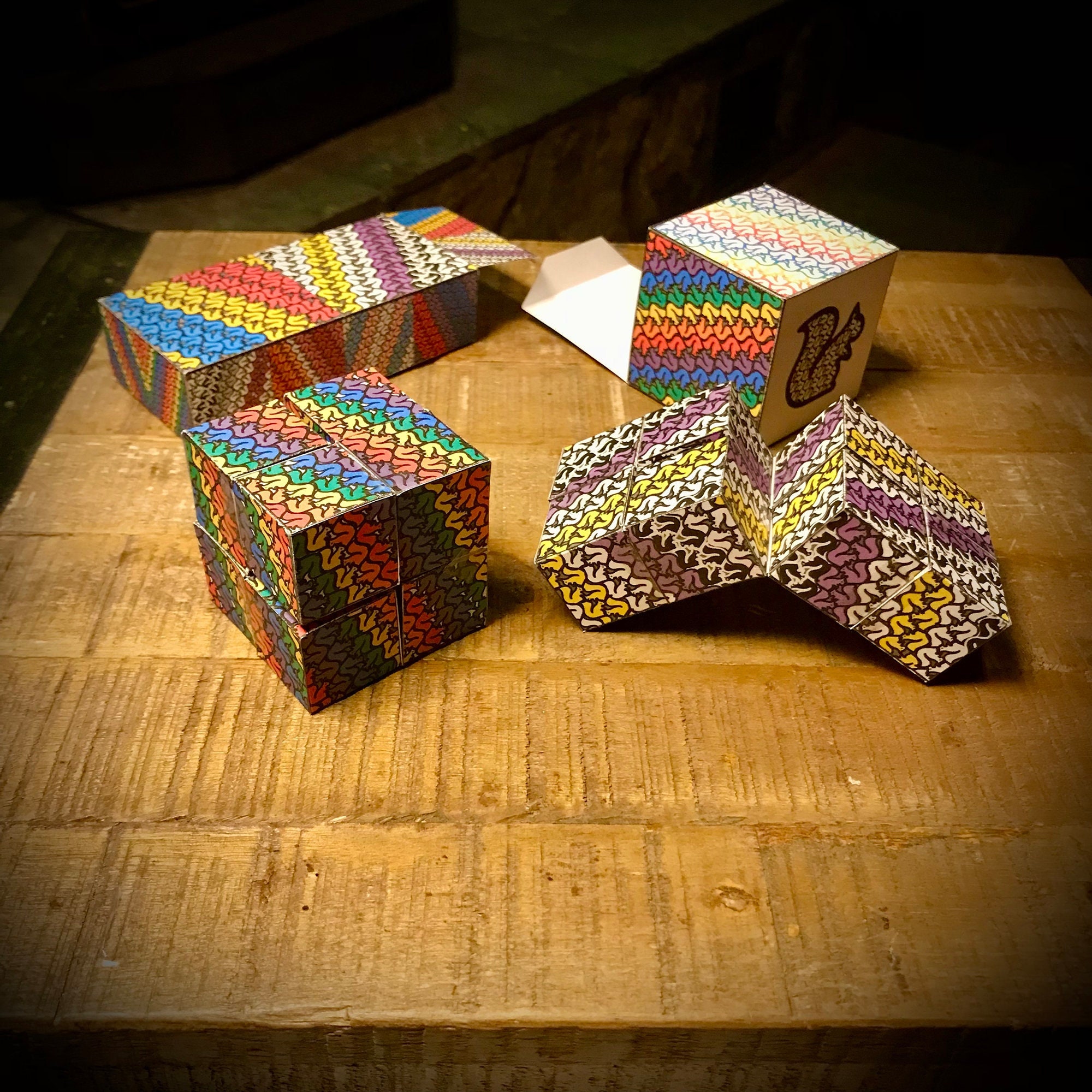Big Floppa Cube Papercraft Template. DIY Lowpoly Toy. 3D Origami Big Floppa