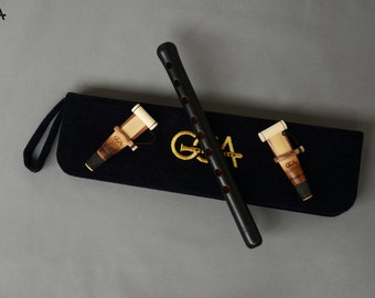 Armeense pro GGA duduk in A, B, C, D, E, G, Bb, 2 rieten, GGA-merk Zwarte hoes voor duduk, abrikozenhouten muziekinstrument Armeense muziekcadeau