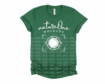 Bella Canvas Mockup 3001 Heather Black Unisex T Shirt Mock Etsy