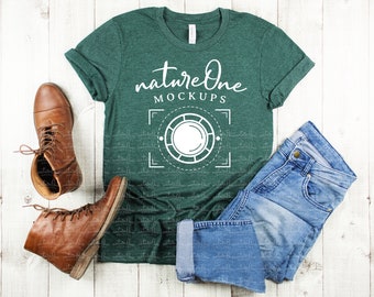 Bella Canvas 3001 Heather Slate Mockup T Shirt Mockup Tshirt Etsy