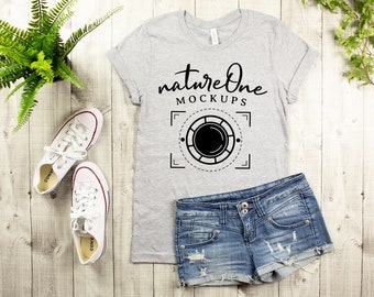 Matching Bella Canvas Mockup 3001 Dark Grey Heather Mockup Etsy