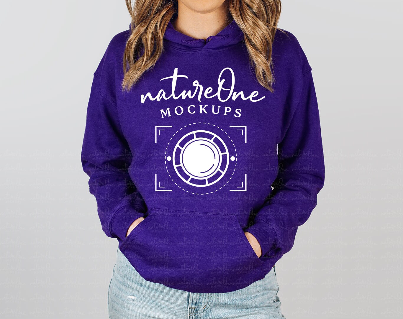 18500 Purple Hoodie Mockup Gildan 