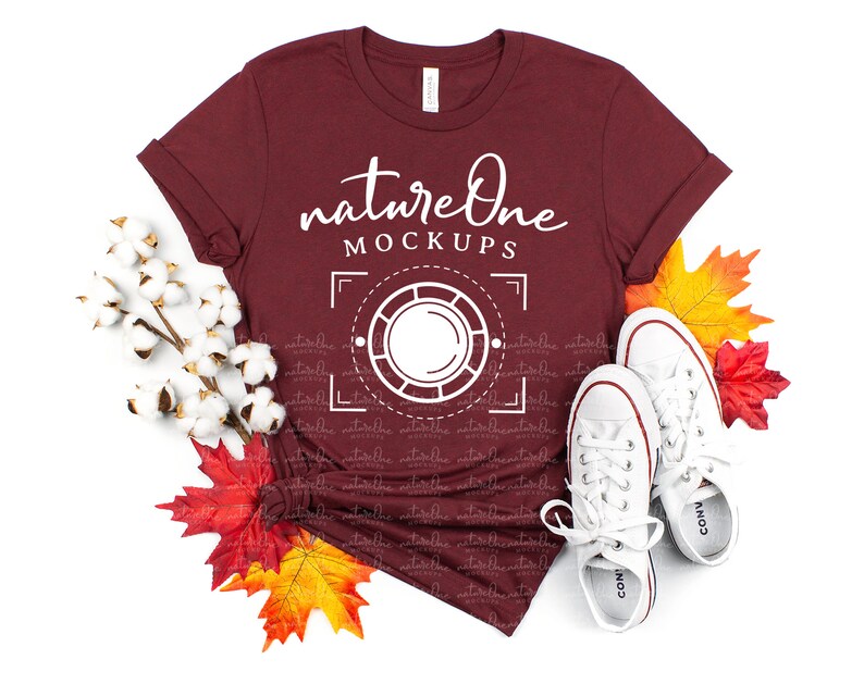 Download Fall Bella Canvas 3001 Heather Cardinal Mockup Unisex Red ...