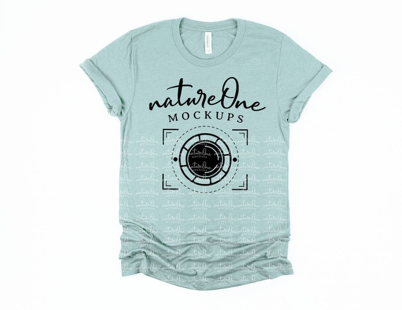 bella canvas heather prism blue
