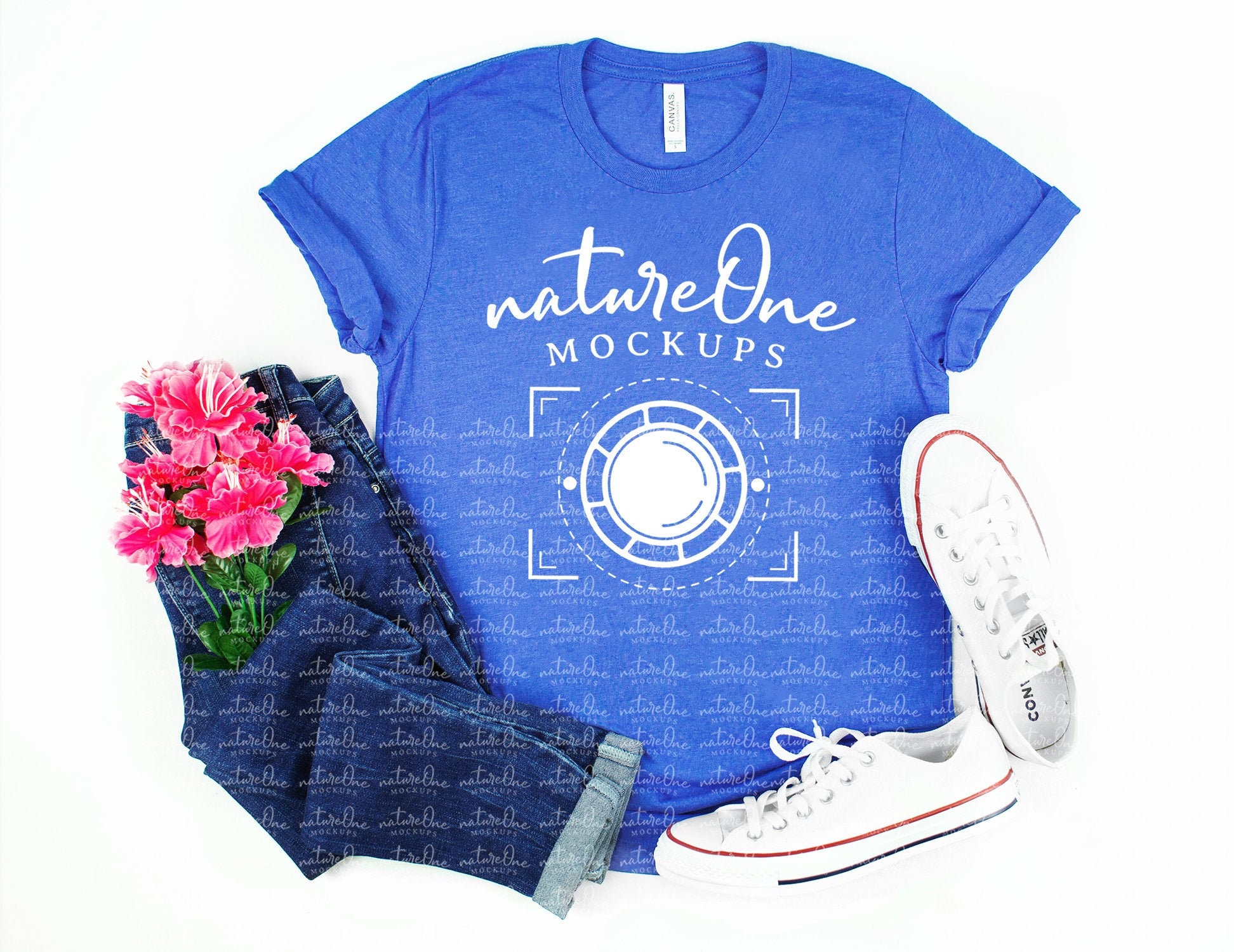 bella canvas heather true royal