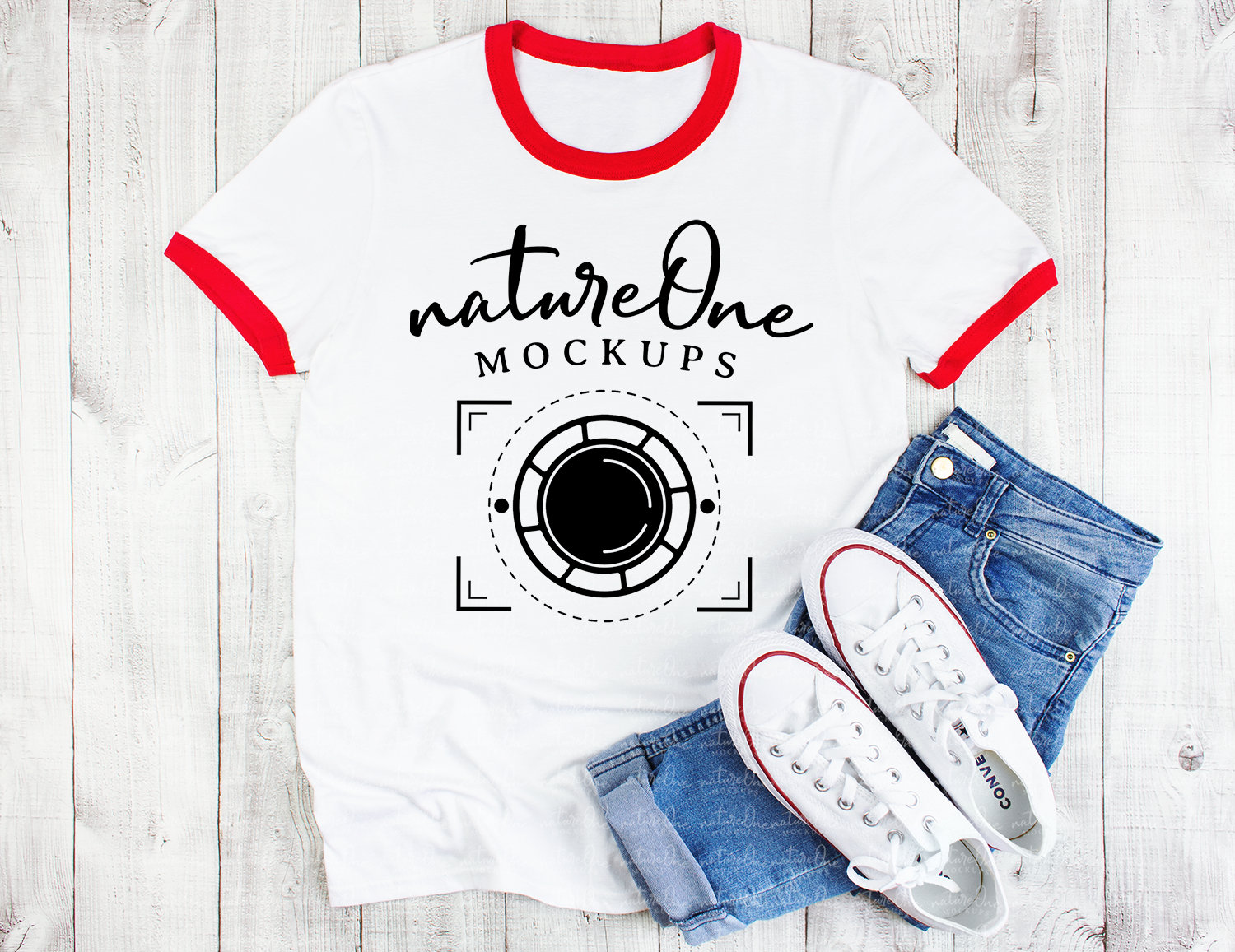 Download Ringer T Shirt Mock Up Unisex Ringer Shirt White Red Etsy