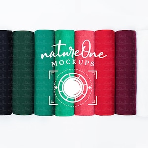 Carta de colores navideños Maqueta de Bella Canvas 3001: negro, bosque, Kelly y rojo (+ jaspeado), blanco, granate, colores festivos para camisetas