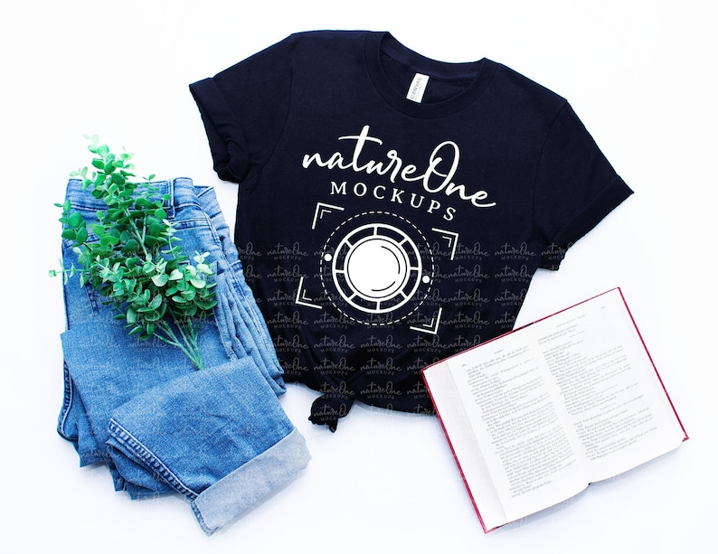 Bella Canvas 3001 Black Mockup Bella Canvas Mockup Unisex