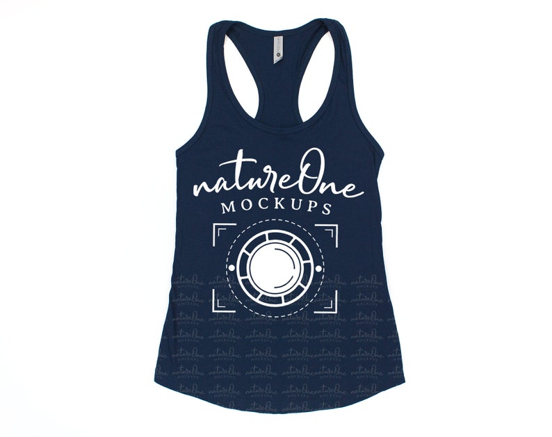 Download Next Level 1533 Navy Mockup Tank Top Womens Racerback Tank ...