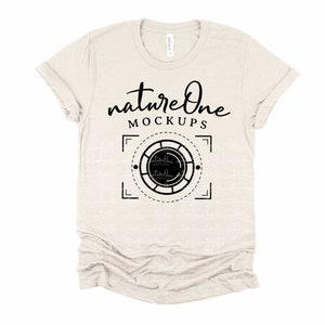 Bella Canvas 3001 Heather Dust Mockup, Unisex T-Shirt Mock Up, Heather Dust Flat Lay, Tee Shirt Mockup, Just Shirt White Background