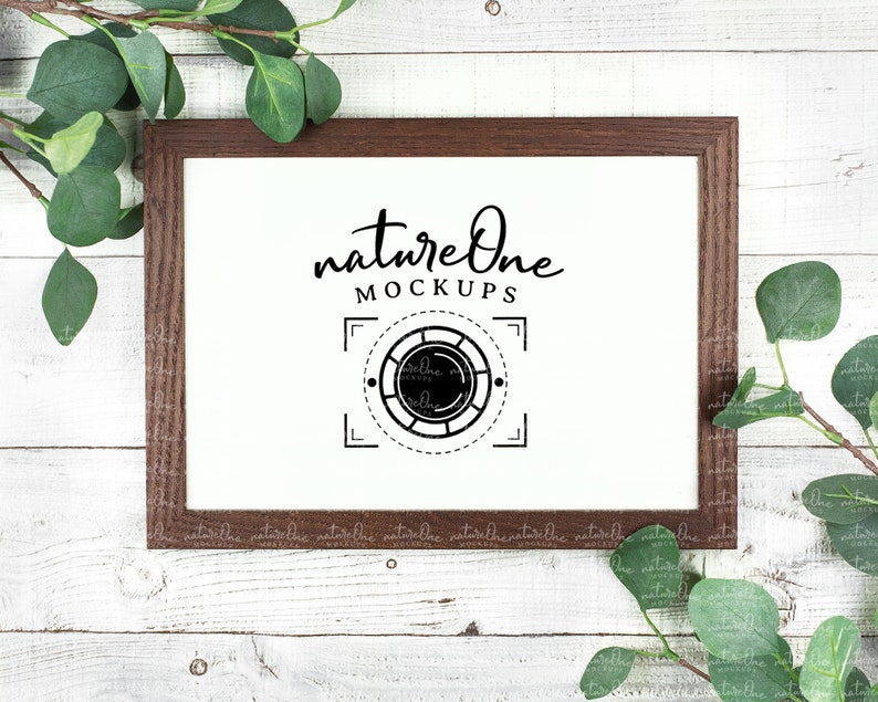 Wood Sign Mockup A4 Landscape Wood Frame Mockup A4 8x11 Etsy