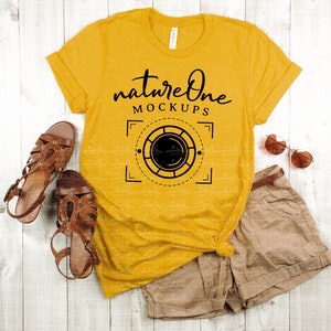 Download Bella Canvas Yellow T Shirt Mockup Unisex Shirt Mock Up Etsy PSD Mockup Templates
