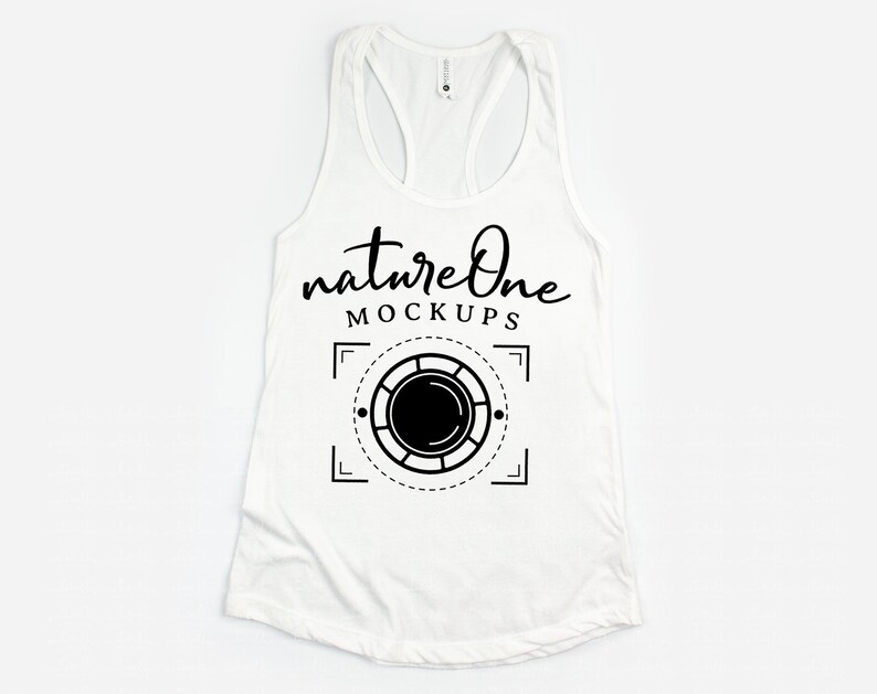 Download Next Level 1533 White Mockup Tank Top Womens Racerback ...