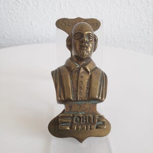 Vintage Solid Brass William Shakespeare Door Knocker