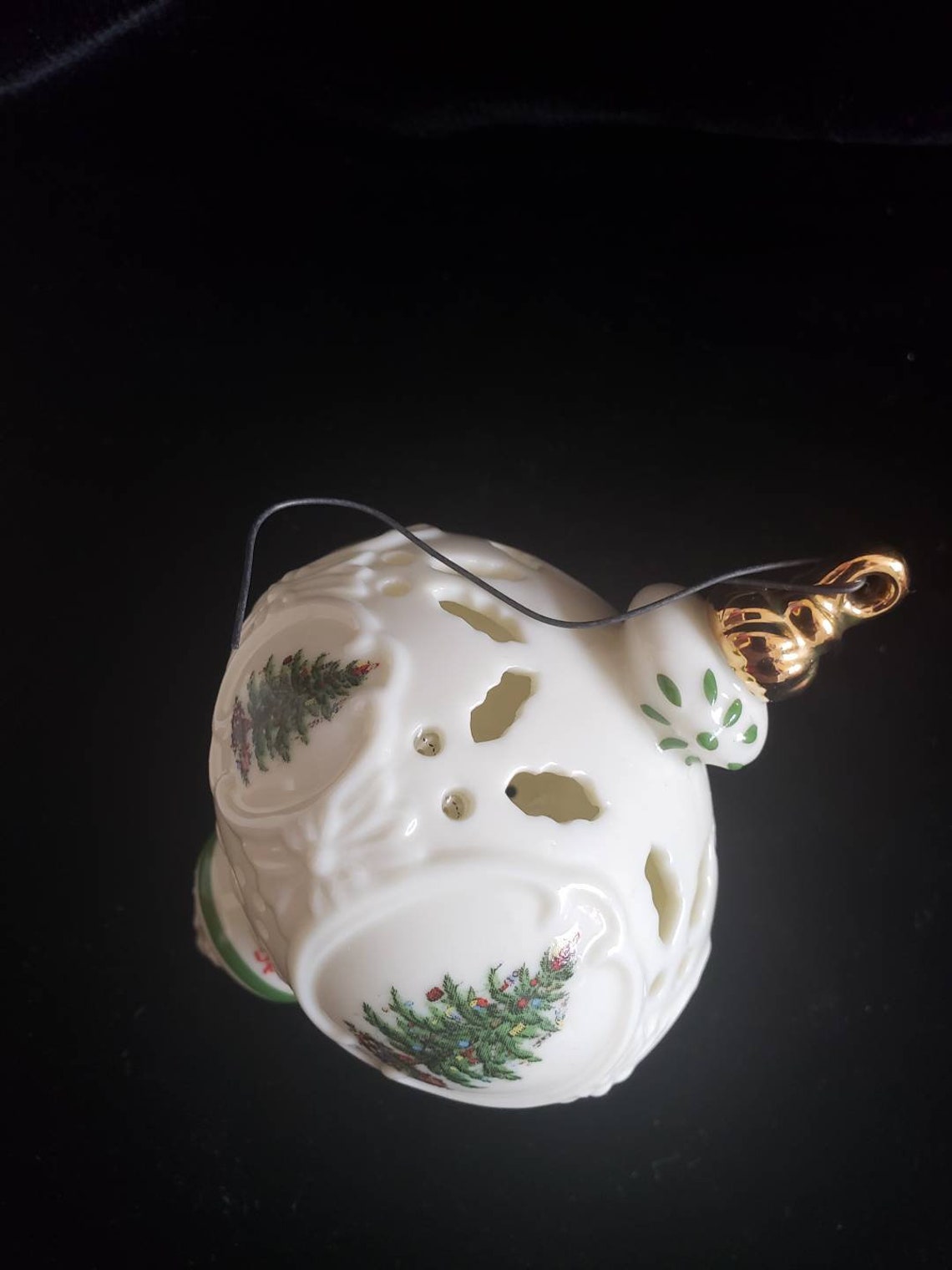 SPODE of England Porcelain Christmas Tree Pierced Ornament Etsy