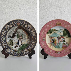 Villeroy Boch Heinrich Germany Pair Collectable Plates. The french fairy tales 8.5&quot;
