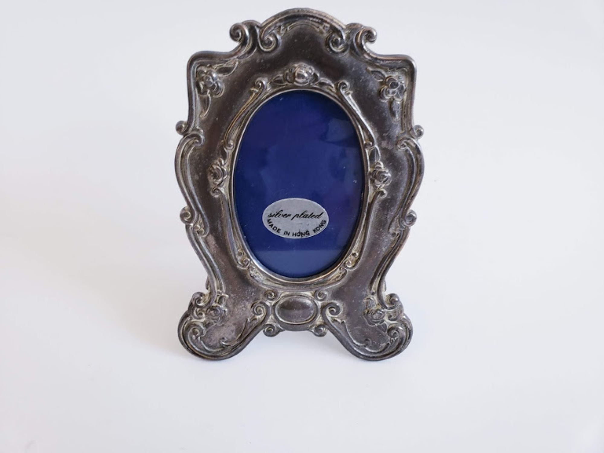 Silver Plated Vtg Made in Hongkong Metal Picture Frame Floral Etsy