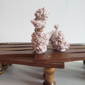 Vintage Spaghetti Poodle Light Lilac Detailed  Figurine Japan?