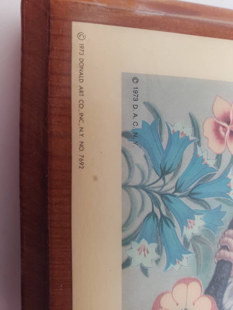 Donald Art Co. Inc NY N 7692 Litlle Owl Lithograph Picture Etsy