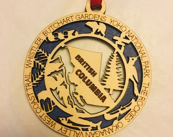 British Columbia Ornament - Lasergraviertes BC Andenken