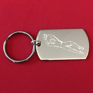 Personalized Soccer Player Keychain - Engraved Keepsakes - Soccer Gift - Personalized - Custom Keychains - Coach Gift - Soccer Dad