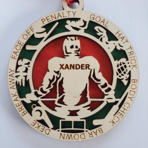 Hockey Ornament - Holiday Ornament - Christmas Decoration - Sports Team Gift
