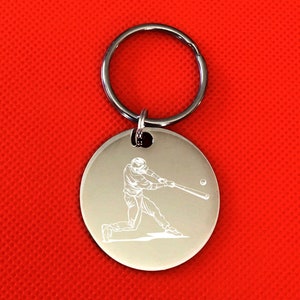 Personalisierter Baseball Spieler Schlüsselanhänger - Personalisierte Andenken - Baseball Geschenk - Personalisierter - Benutzerdefinierter Schlüsselanhänger - Trainer Geschenk - Baseball Batter