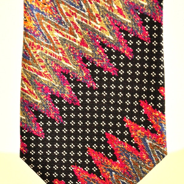 Missoni vintage corbata 100% seda pura