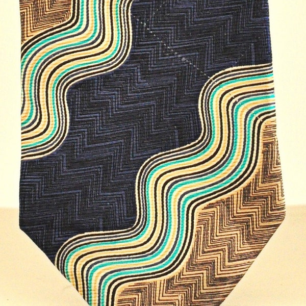 Missoni vintage corbata 100% seda pura