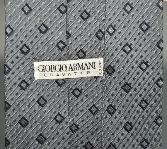 Tie Giorgio Armani Tie color rare gray vintage 10… - image 4