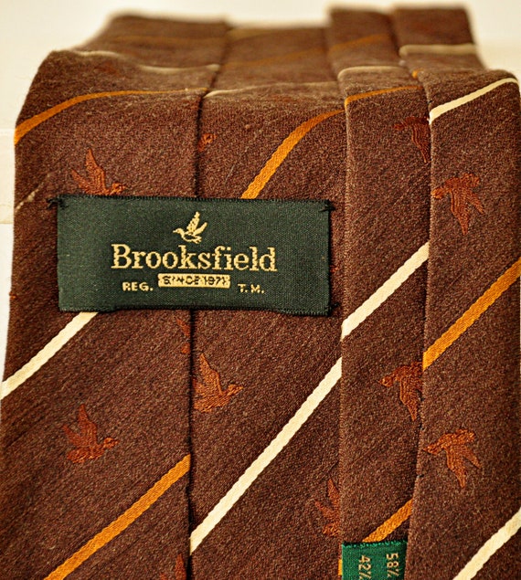 Brooksfield cravatta rara vintage in seta e lana … - image 4