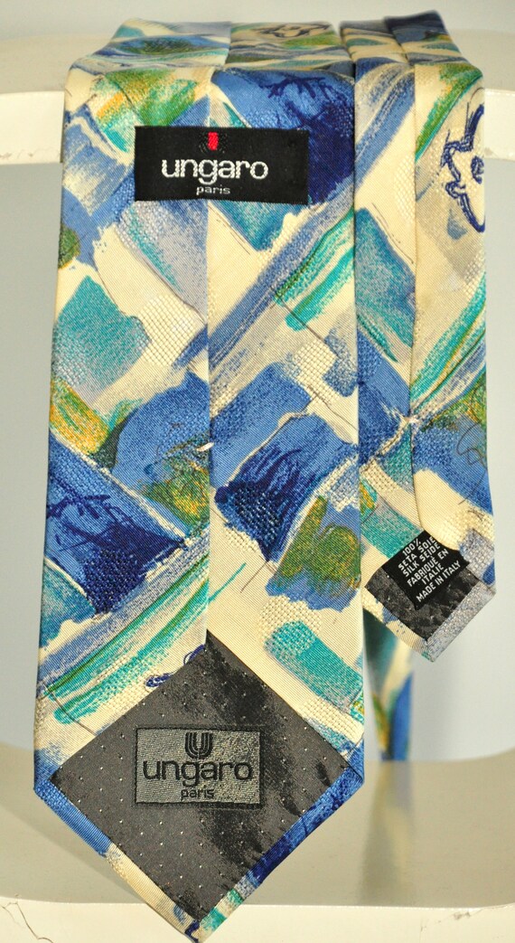 Ungaro Paris rare vintage tie 100% pure silk - image 4