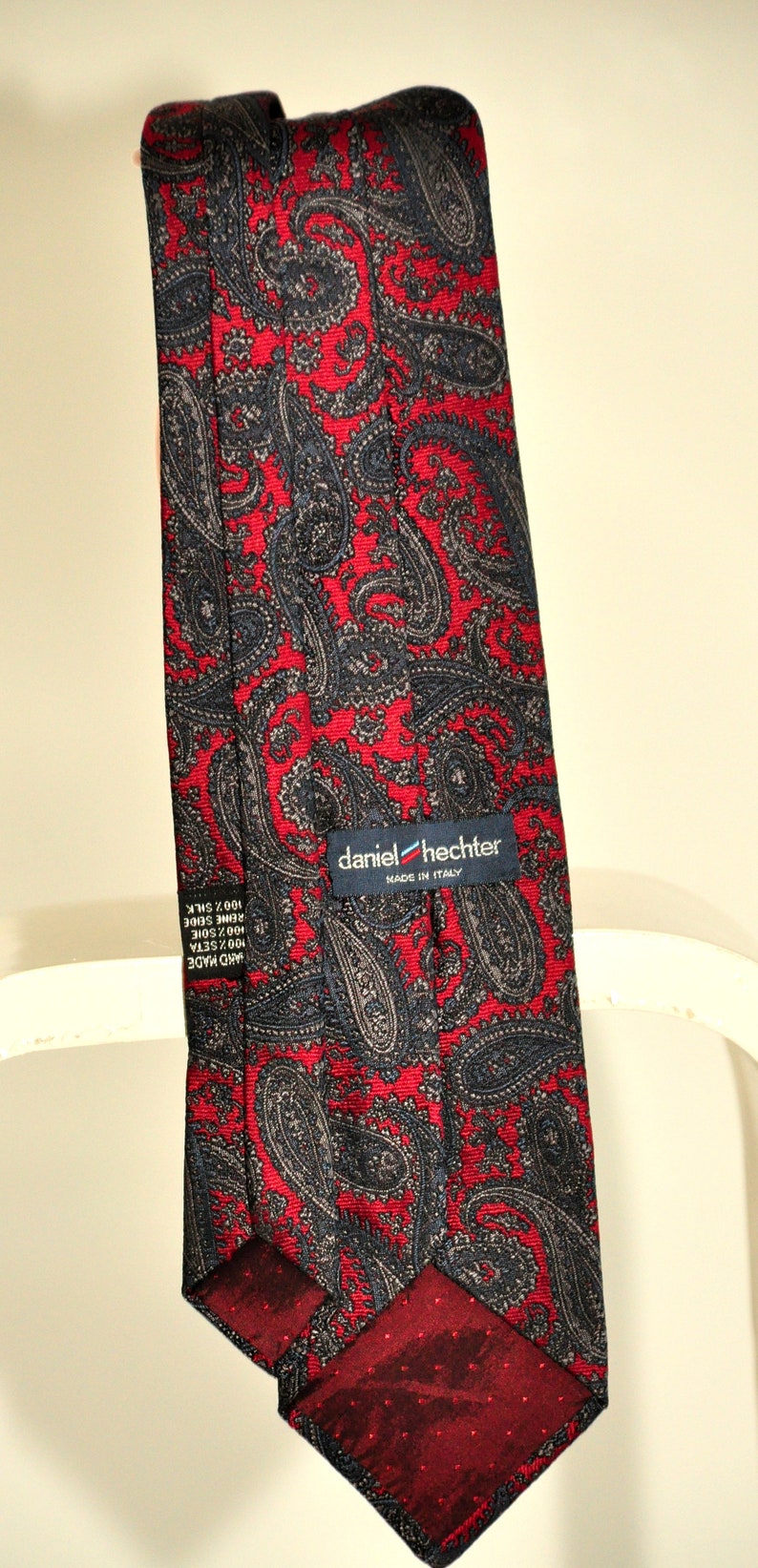 Daniel Hechter vintage tie 100% pure silk image 3