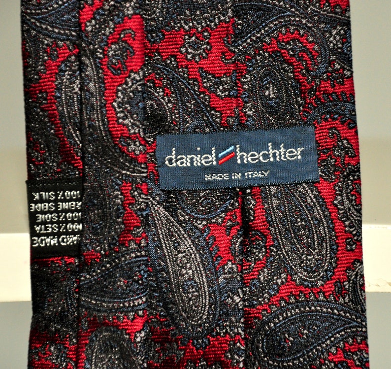 Daniel Hechter vintage tie 100% pure silk image 4