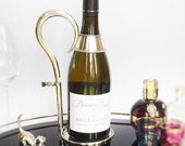 Antique Silver Plate Wine Pourer, Heraldic Emblem, Father in Law Gift, Best man Gift, wedding gift, Father Gift, Dads gift, Brothers gift