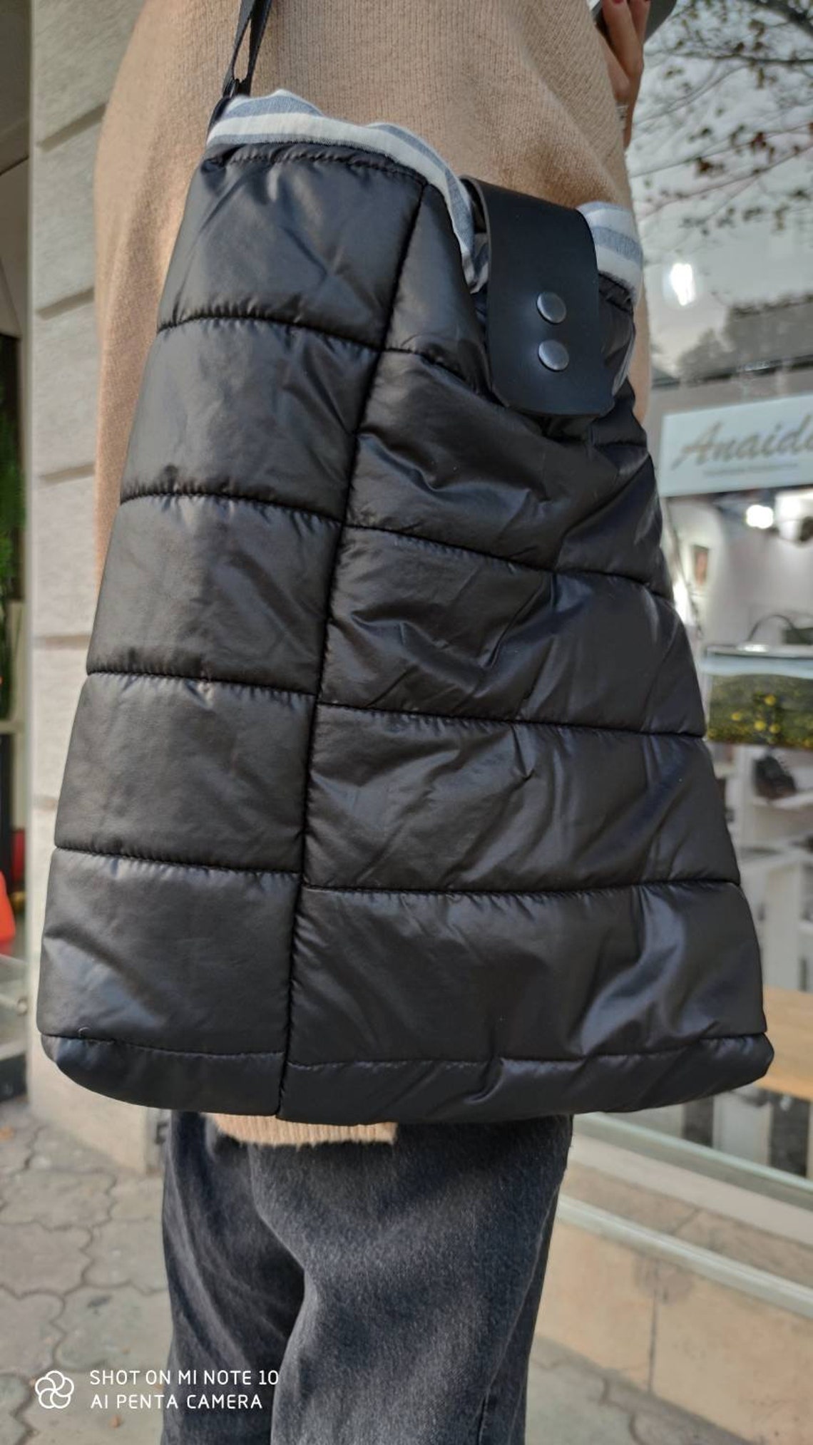 Puffer tote bag. Shoulder bag. Womens Daily Bag Etsy