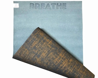 Eco-friendly, organic jute , printed yoga mat - Blue