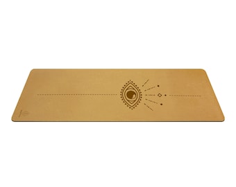 Natural Cork Yoga Mat - Natural rubber bottom - Eye